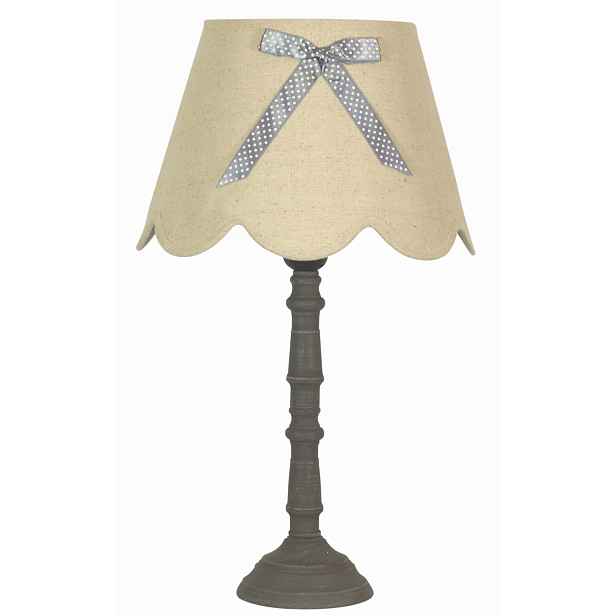Candellux Stolní lampa Vibu Šedá, Kov/Tkanina, E27, 1x60W