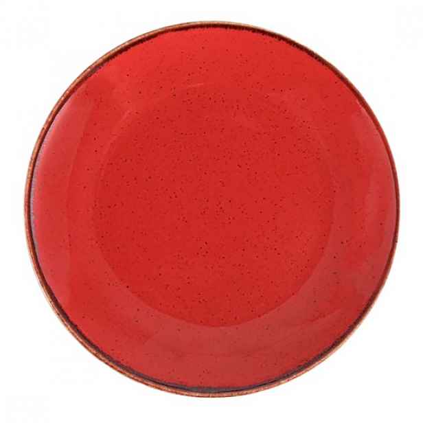 Porcelánový talíř, 30cm, "Roční období", Červená - Porland