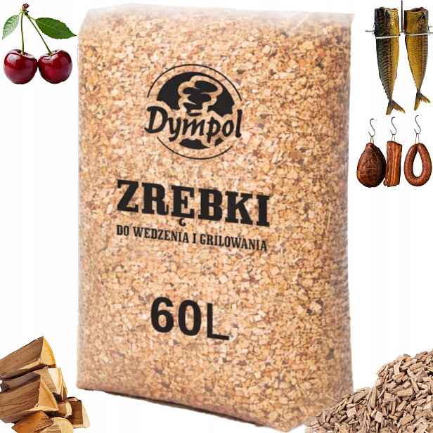 Profesionální dřevěné štěpky Třešeň třída 02 (1-3 mm) Sáček 15 kg Dympol