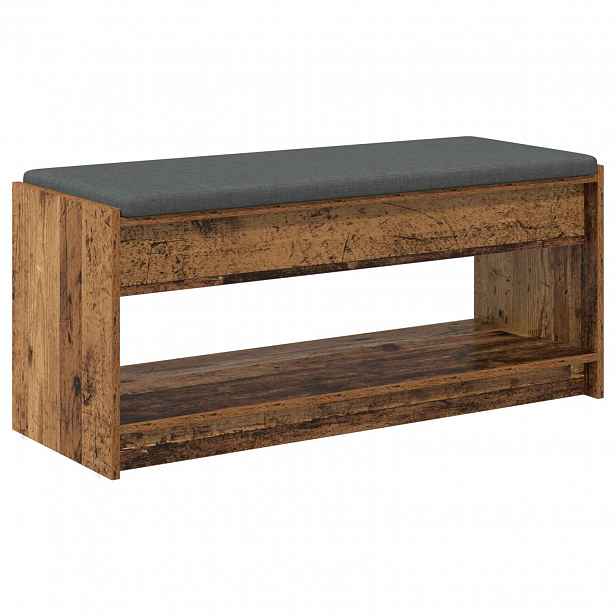 vidaXL Chodbičková lavice Staré dřevo 103 x 38 x 45 cm