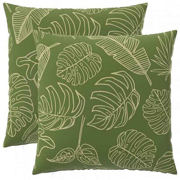 vidaXL Povlak na polštář 2 pcs HEERLEN Listový design 60 x 60 cm