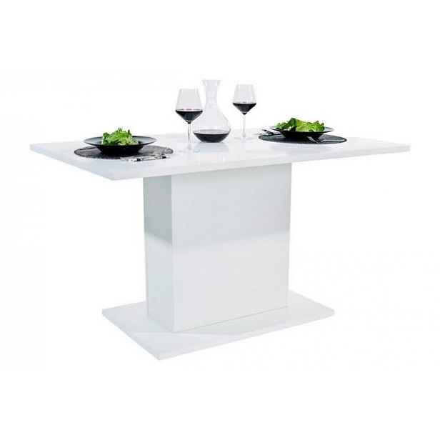 Jídelní stůl ANITA 1 bílá lesk - 138 x 74 x 80 cm