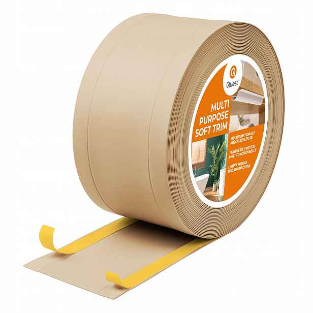Pvc dokončovací lišta 6v1 samolepicí, písková, 10 m, 75 mm, W1