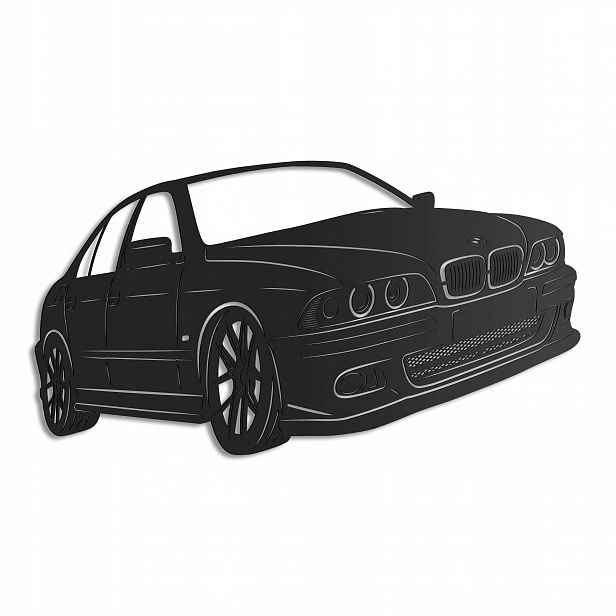 Dřevěný 3D obraz Bmw 5 Series (E39) Nástěnná Dekorace Dárek XL