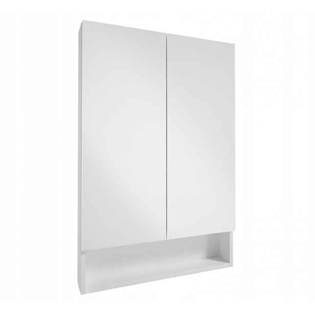 Koupelnová skříňka se zrcadlem závěsná 60 x 91 cm, bílá, praktická