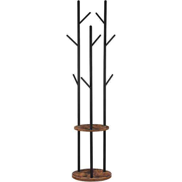 Předsíňový věšák Vasagle Werry 175 cm hnědý/černý