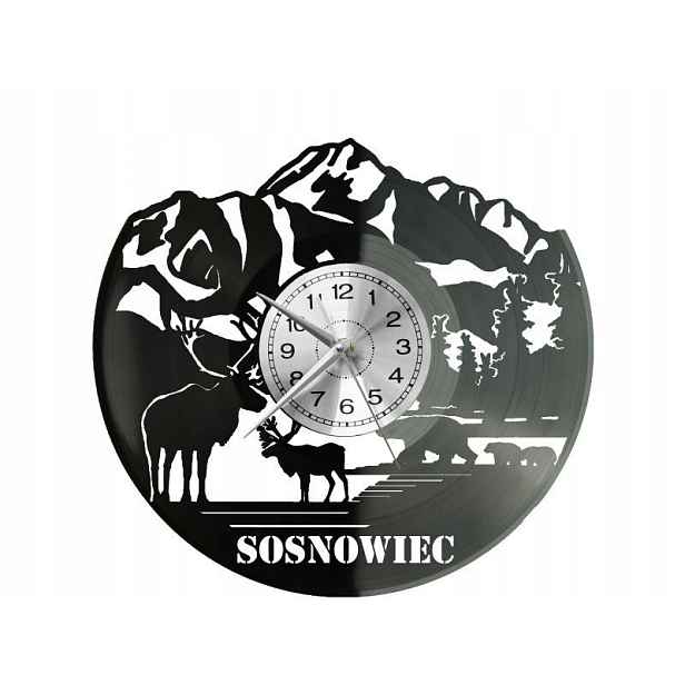 Sosnowiec Město Tatry Polsko Nástěnné hodiny Vinylová deska Moderní dekor