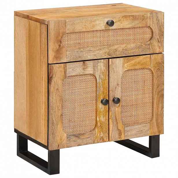 vidaXL Noční skříňka Přírodní 50 x 33 x 60 cm Masivní mangové dřevo