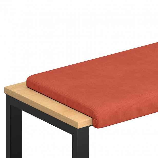vidaXL Polštář na lavici manšestr Červená oranžová Hloubka 35 cm