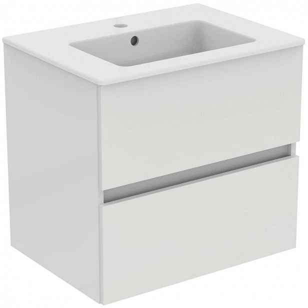 Ideal Standard Eurovit - Skříňka s umyvadlem, 55x60x44 cm, 2 zásuvky, lesklá bílá R0572WG