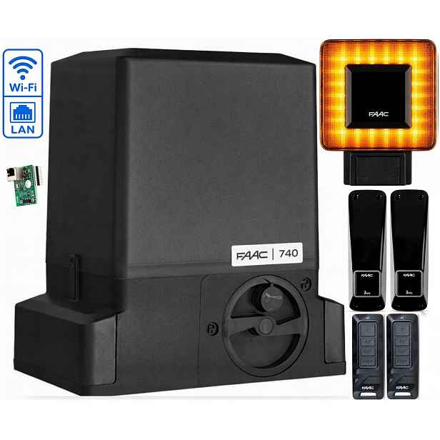 Pohon pro posuvnou bránu Faac 741C DELTA3 do 900 kg Wifi Lan