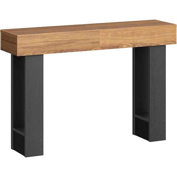 VASAGLE Rozkládací konzolový stolek Brino 120/160 cm ořech/černý