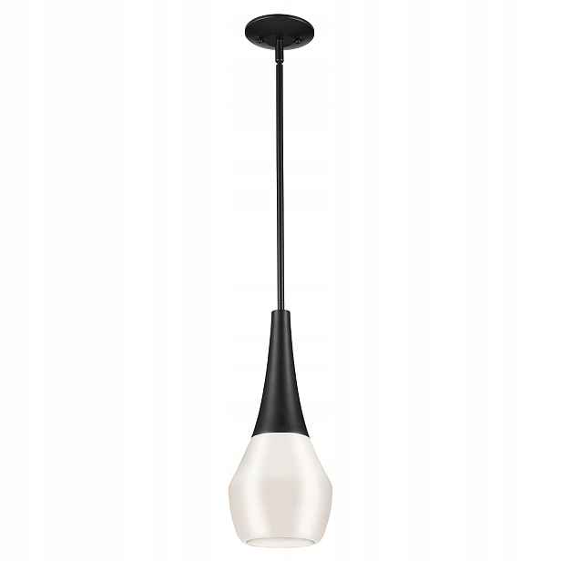 Moderní černá bílá závěsná lampa do kuchyně nad ostrovem Kichler
