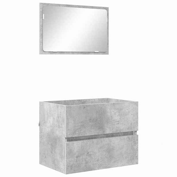 vidaXL Sada koupelnového nábytku Betonově šedá 60 x 38,3 x 45 cm