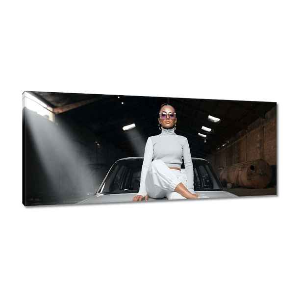Obrazy 100x40 Bílá klasika Mercedes 200