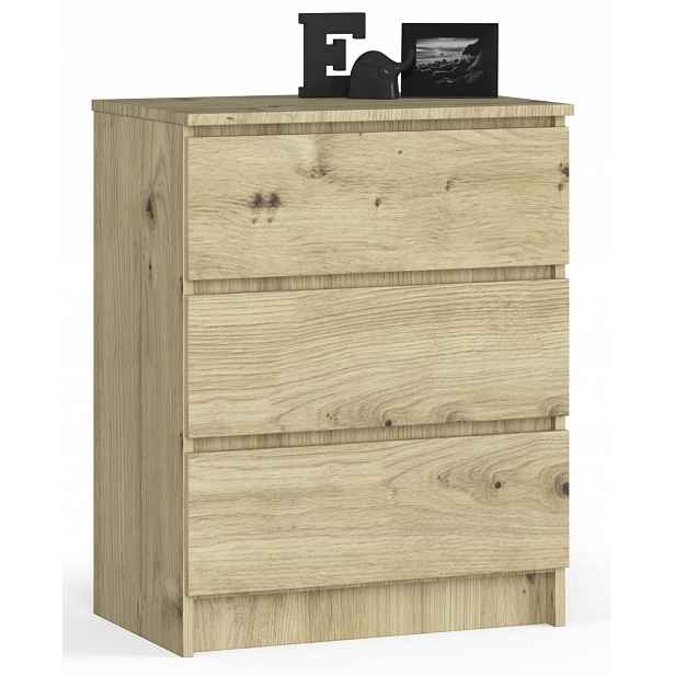 Komoda skříňka K60 3 zásuvky dub artisan Akd