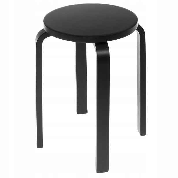Kuchyňská Stolička Mdf Průměr 39 CM Rozměry 39 X 39 X 45,5 CM Černá