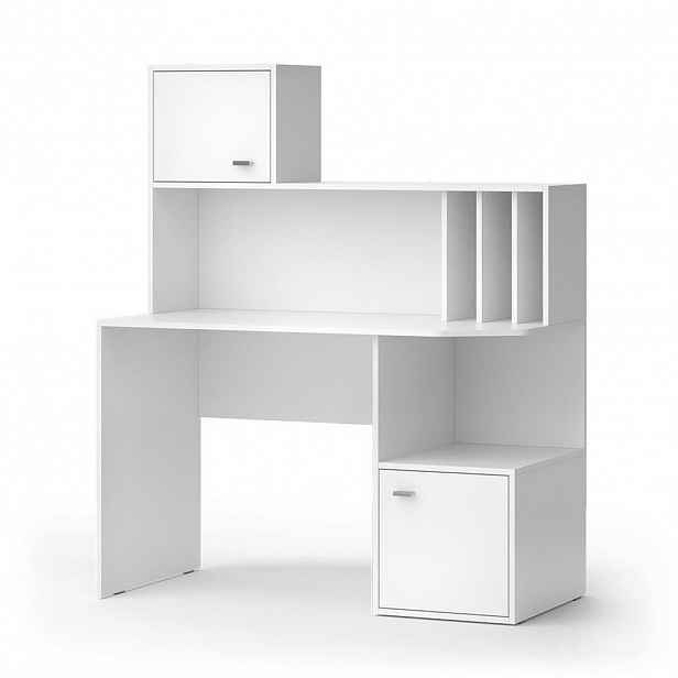 Vicco PSACÍ STŮL Alwin Bílá 115 x 55 cm se 2 dveřmi
