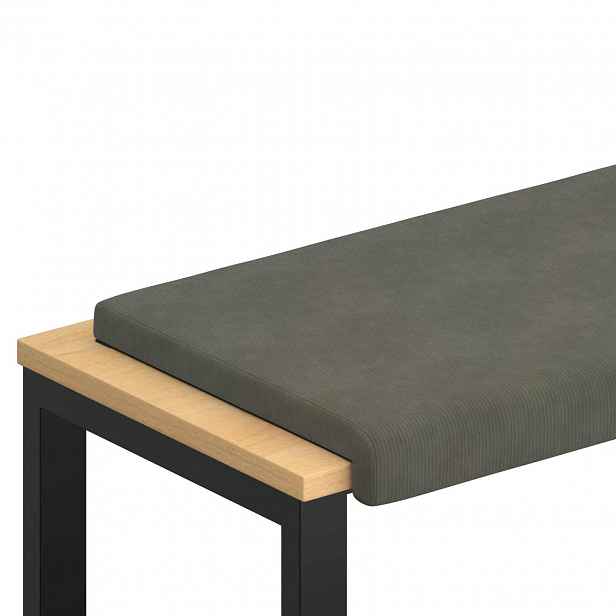 vidaXL Polštář na lavici manšestr Světle šedá Hloubka 35 cm