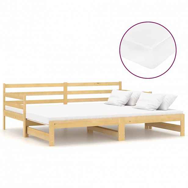 vidaXL Výsuvná válenda 2× (90 x 200 cm) masivní borové dřevo