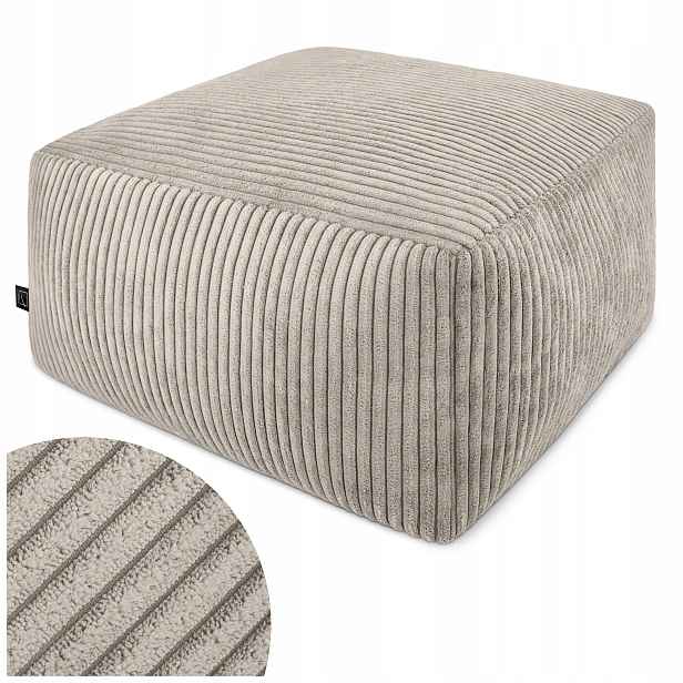 Moderní Taburet Sedák 45 CM Čtvercový Do Obývacího Pokoje Podnožka Měkká