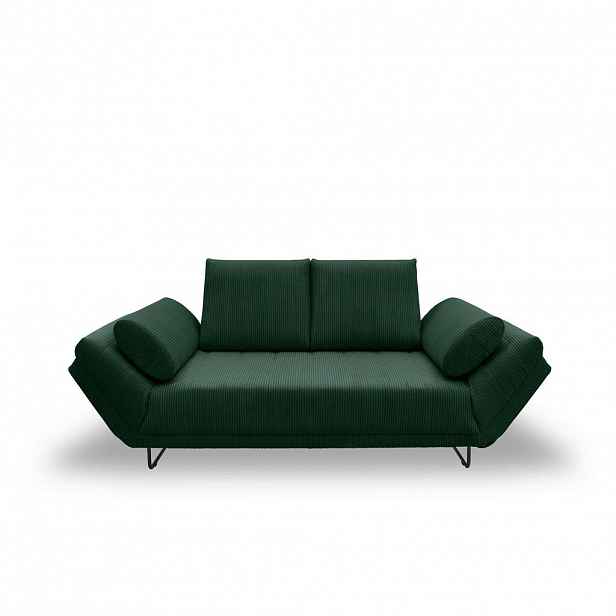 MID.YOU ROZKLÁDACÍ POHOVKA, textil, tmavě zelená