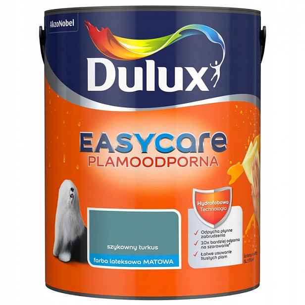 Dulux Easy Care Barva Odolná Proti Skvrnám, Elegantní Tyrkysová 5L