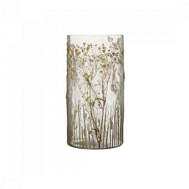 Skleněný svícen/váza s květy BLOMMA