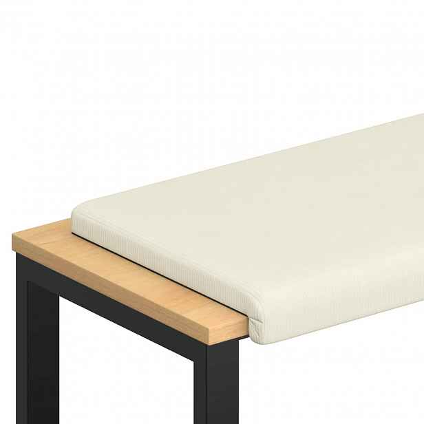vidaXL Polštář na lavici manšestr Krémová Hloubka 35 cm