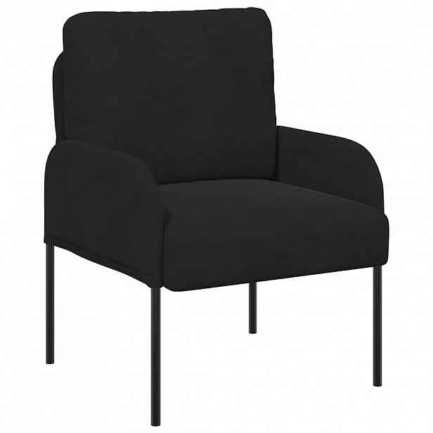 vidaXL Pohovky s polštářem 55cm Černá Překližka