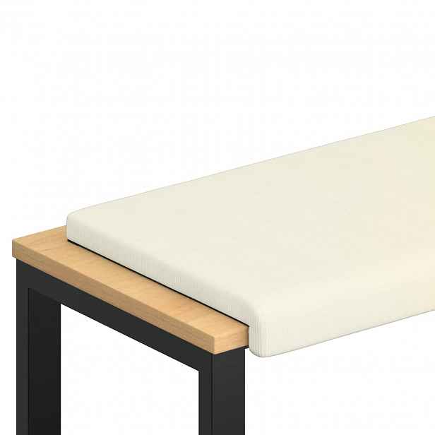 vidaXL Polštář na lavici manšestr Krémová Hloubka 35 cm
