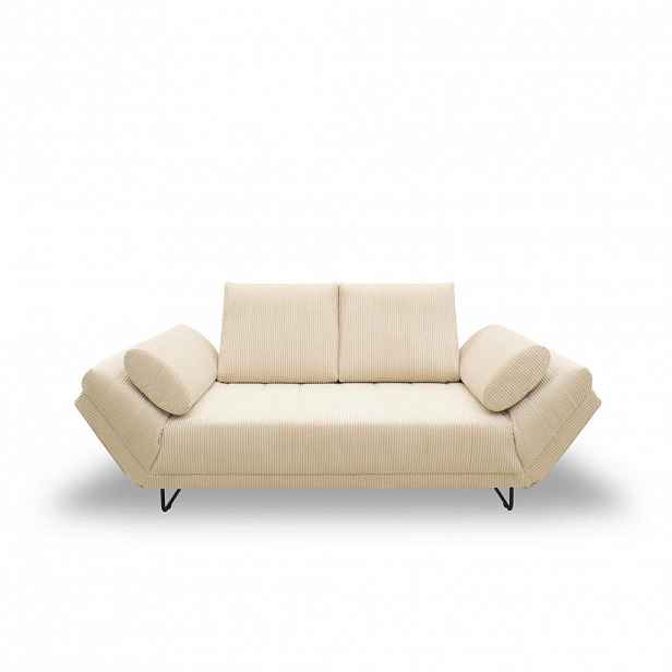 MID.YOU ROZKLÁDACÍ POHOVKA, textil, krémová