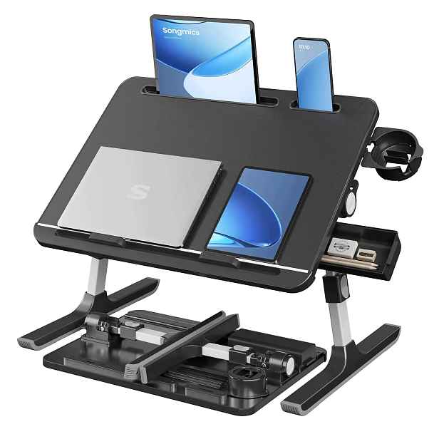 SONGMICS Stojan na notebook Vasagle Ding 56 cm černý