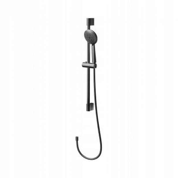 Sprchový set Cersanit Zen Gun Metal 5-funkční, tyč 80 cm, hadice