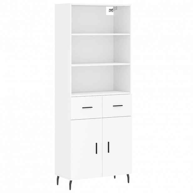 vidaXL Skříň highboard bílá 69,5 x 34 x 180 cm kompozitní dřevo
