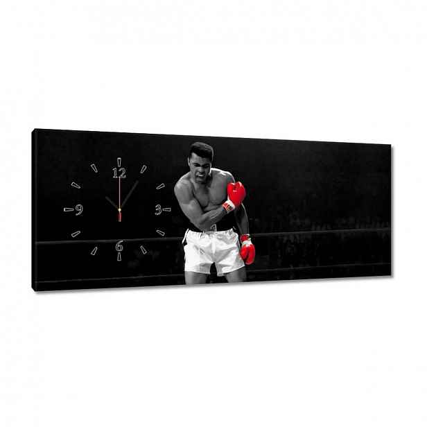 Nástěnné hodiny 100x40 Muhammad Ali Boxer