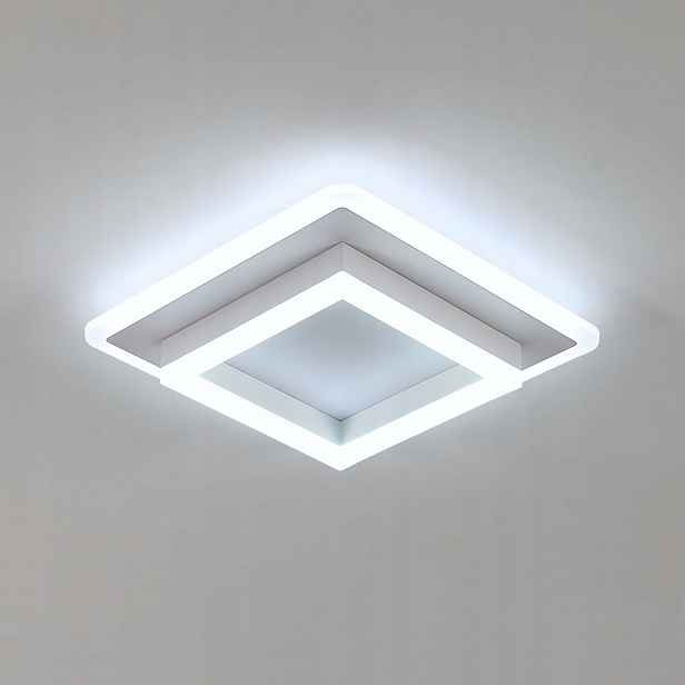 Led stropní svítidlo, čtvercový bílý nástěnný plafon, moderní, 30W, 6500K
