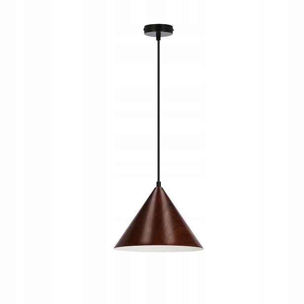 Závěsná lampa Stínidlo Tmavý Ořech ve tvaru kužele 25 cm Jednotlivá