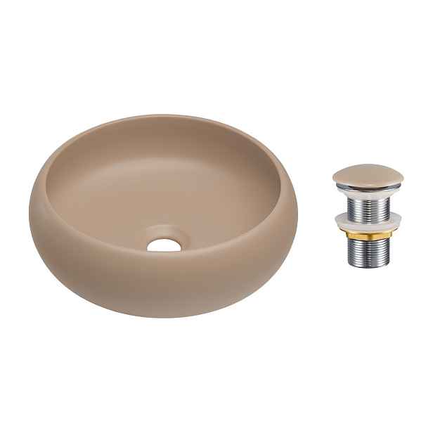 Comad Sada keramického umyvadla s výpustí WIKI 36 cm cappuccino