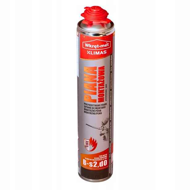 Montážní Pěna PMPF-750 Ohnivzdorná Fire-foam Plechovka 750 ml Wkręt-met Kli