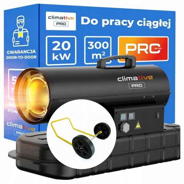 Naftové topidlo 20 kW OH-20 Pro termostat LCD palivová nádrž kola