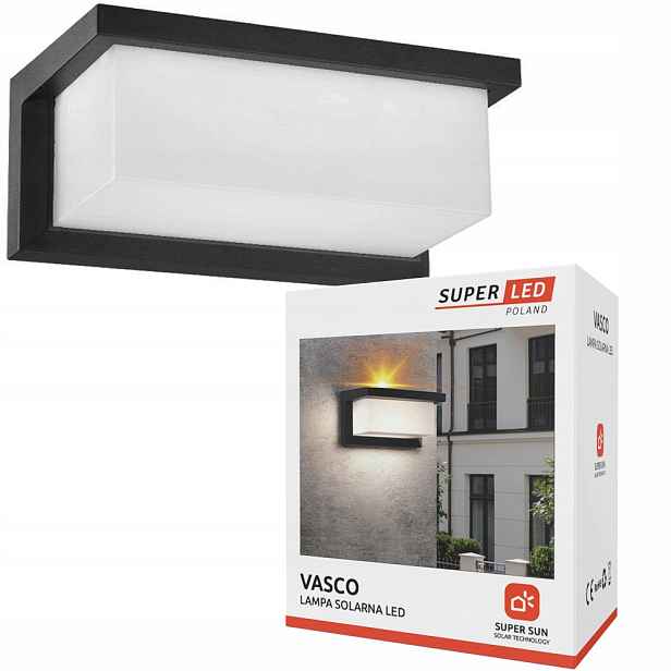 Solární Lampa Zahradní Led nástěnné svítidlo Snímač soumraku a pohybu Silný 300 lm