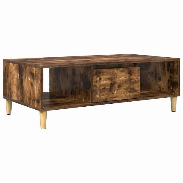 vidaXL Konferenční stolek Kouřový dub 102 x 55 x 35 cm