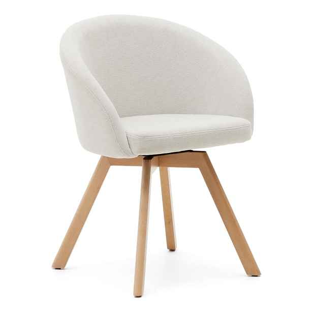 Krémové čalouněné jídelní křeslo Marvin – Kave Home