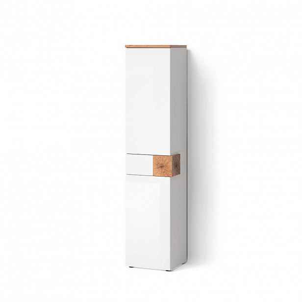 Livinity® KOUPELNOVÁ SKŘÍŇKA Tanaro Bílá 40 x 184.2 cm se 2 dvířky a zásuvkou