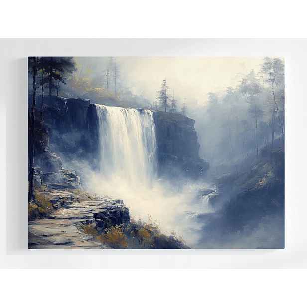 Plakát Krajina Hory Skály Vodopád Řeka Cesta Stezka 100x75