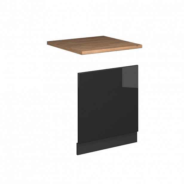 Vicco PŘEDNÍ PANEL Fame-Line Antracitový vysoký lesk 60 cm , PD Dub