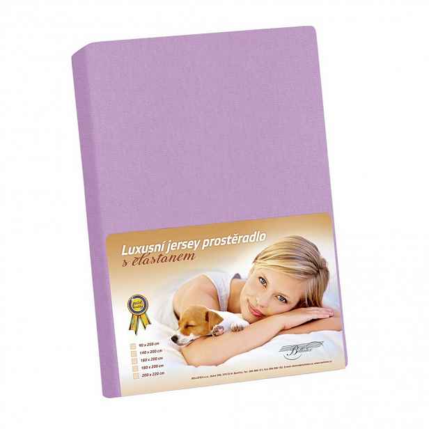 Bellatex Jersey prostěradlo s elastanem fialová