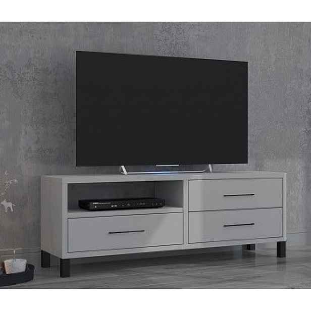 Televizní stolek BRASSICA 3S, světle šedá