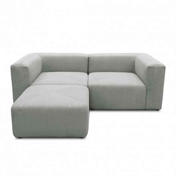 MID.YOU ROHOVÁ SEDAČKA, textil, světle šedá